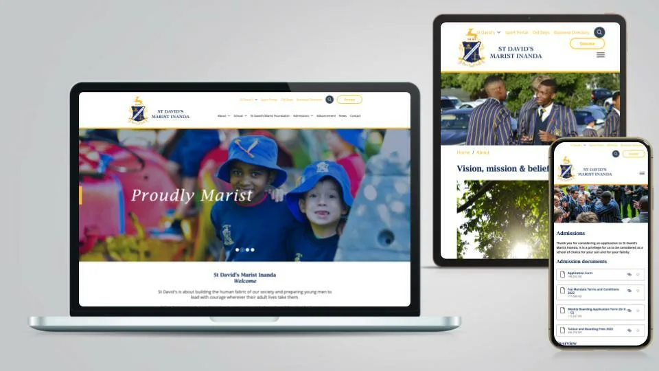 Saint David’s Marist Inanda in Johannesburg briefed Flow to give its website an overhaul.