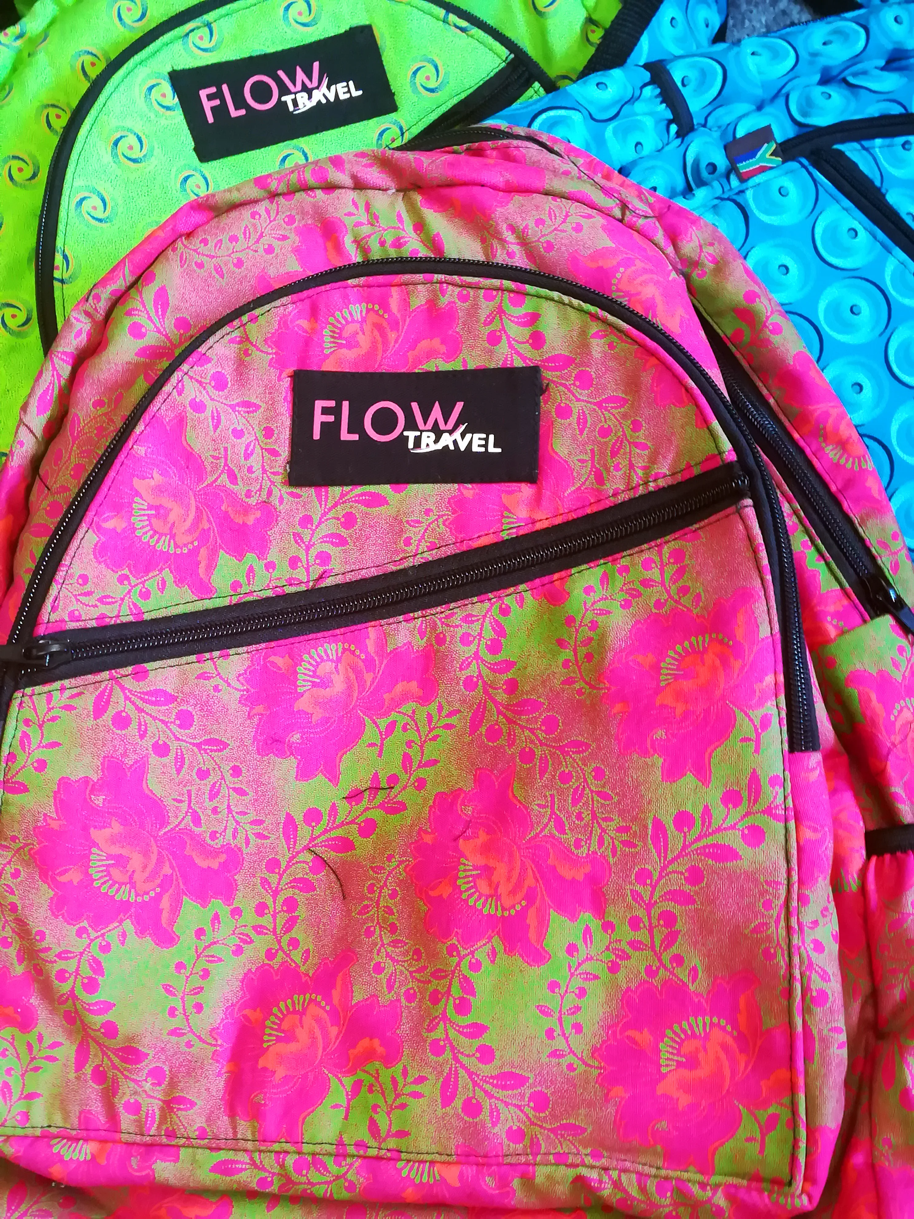 Bespoke bags created for the clients of Flow’s sister company, Flow Travel