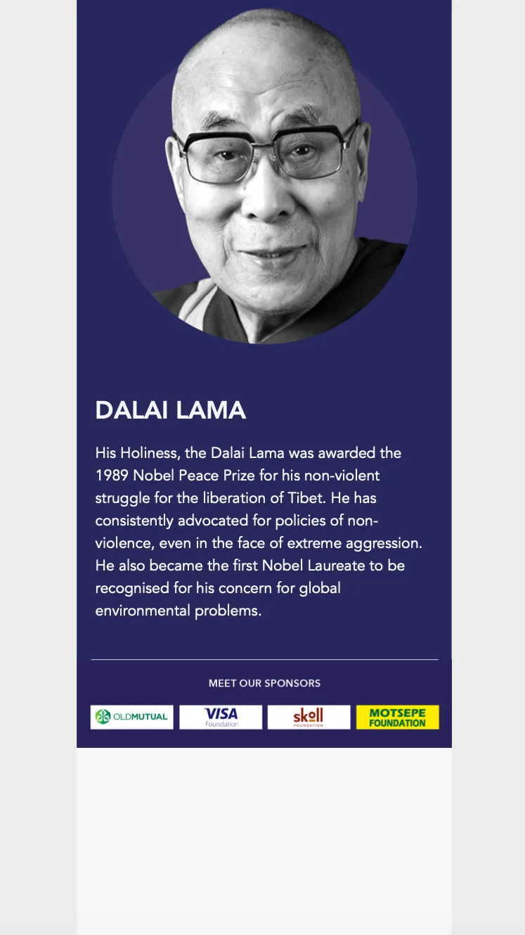 A 2021 Desmond Tutu International Peace Lecture digital newsletter, compiled by Flow