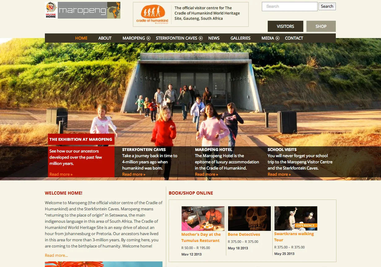 Maropeng Home Page 1